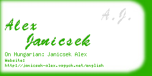 alex janicsek business card